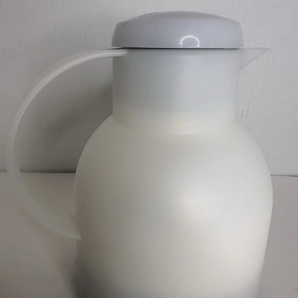 Emsa Samba‎ Vacuum Jug Quick Press 1L White Coffee, Tea Jug Vacuum Flask